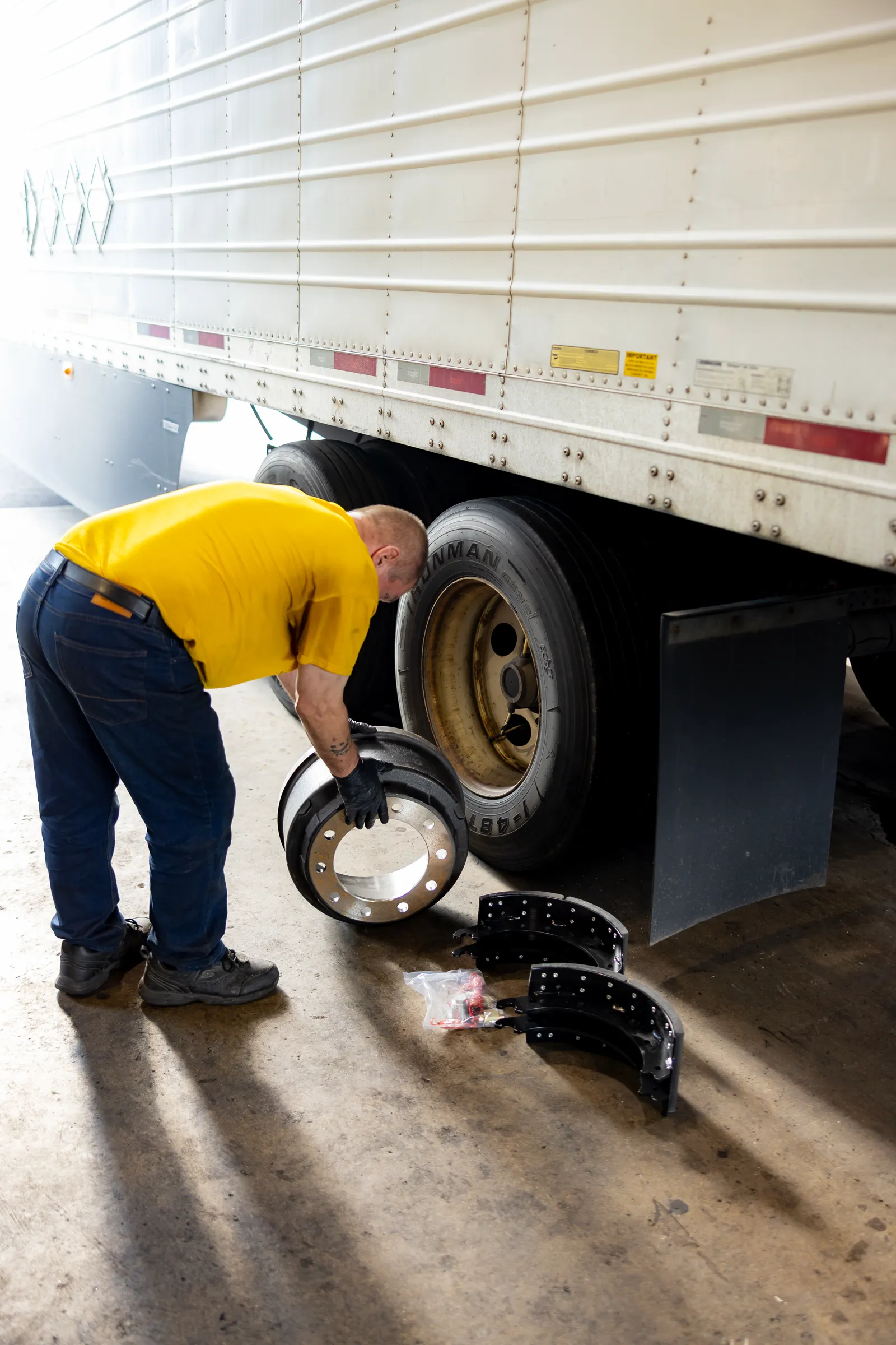 Brake repair at Truck Shark Diesel Repair in Long Grove, Illinois