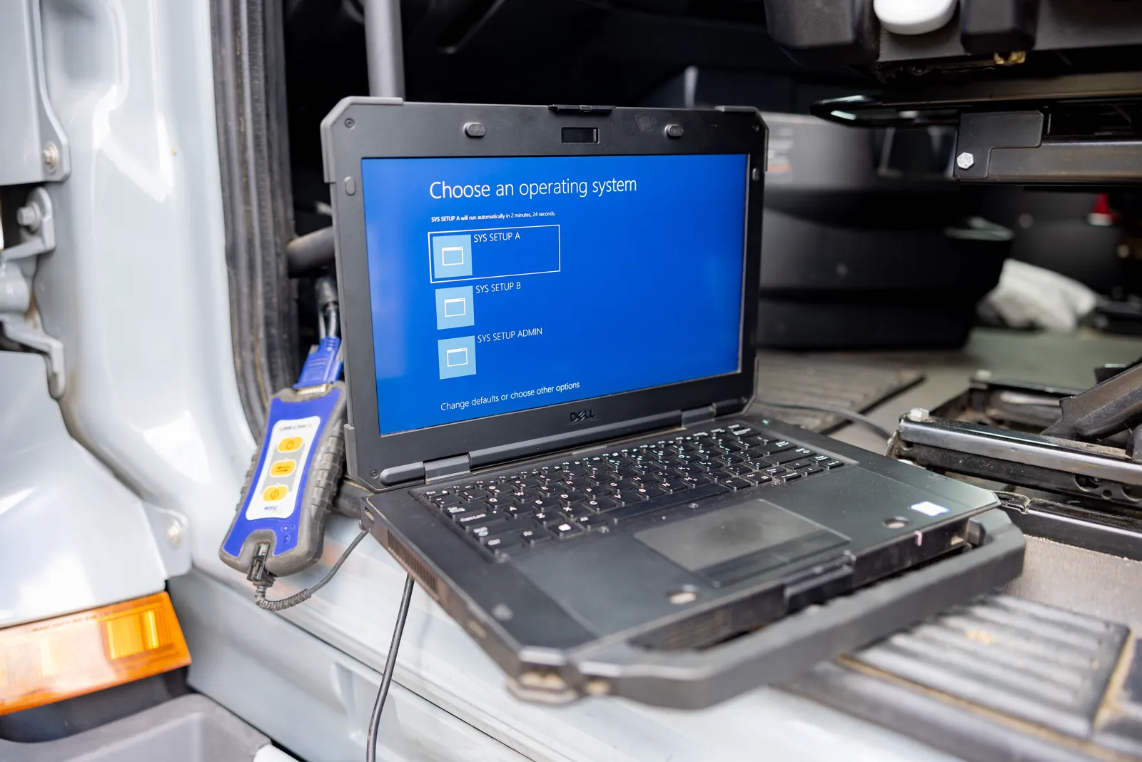 Electrical diagnostics at Truck Shark Diesel Repair in Long Grove, Illinois