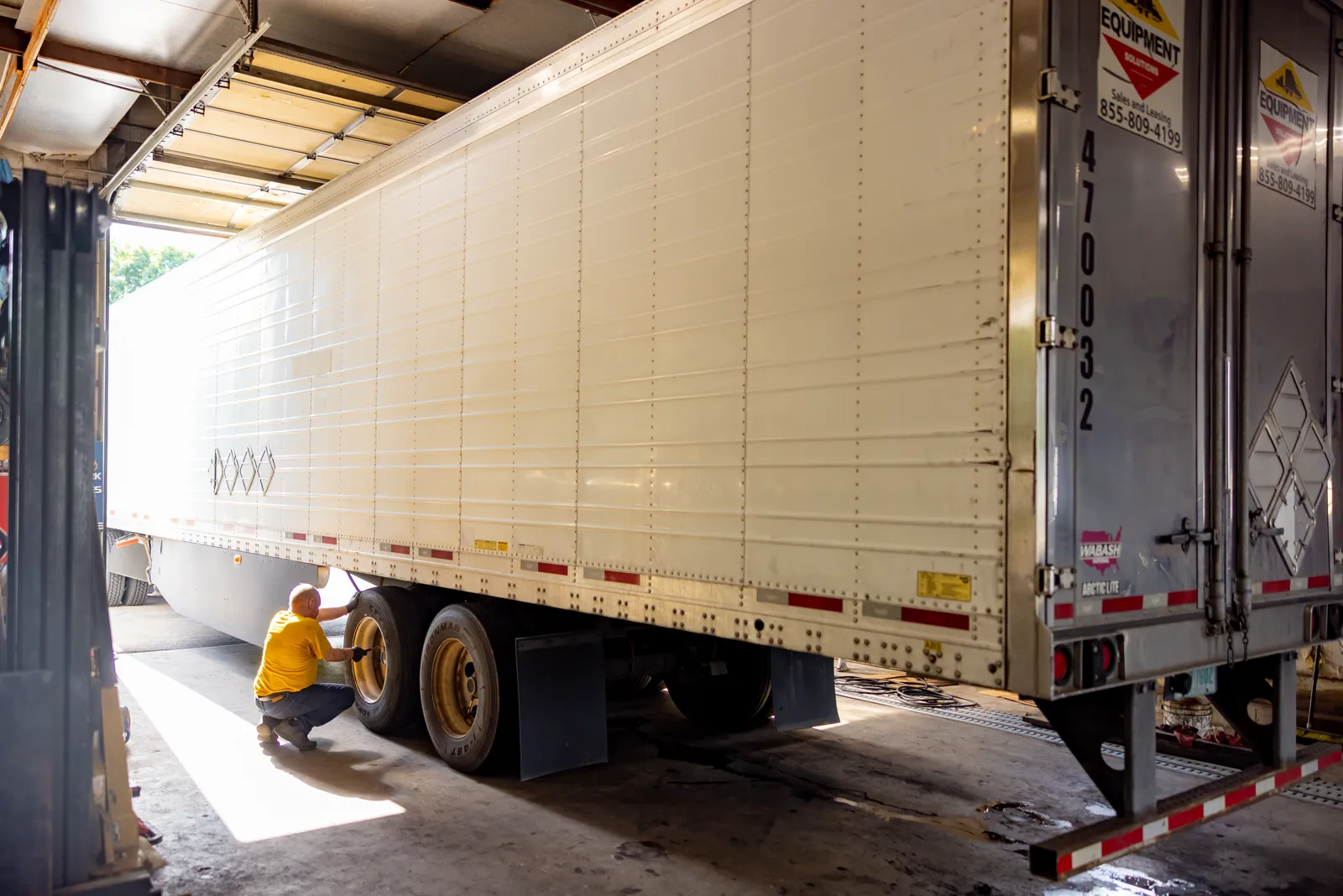 Trailer repair at Truck Shark Diesel Repair in Long Grove, Illinois